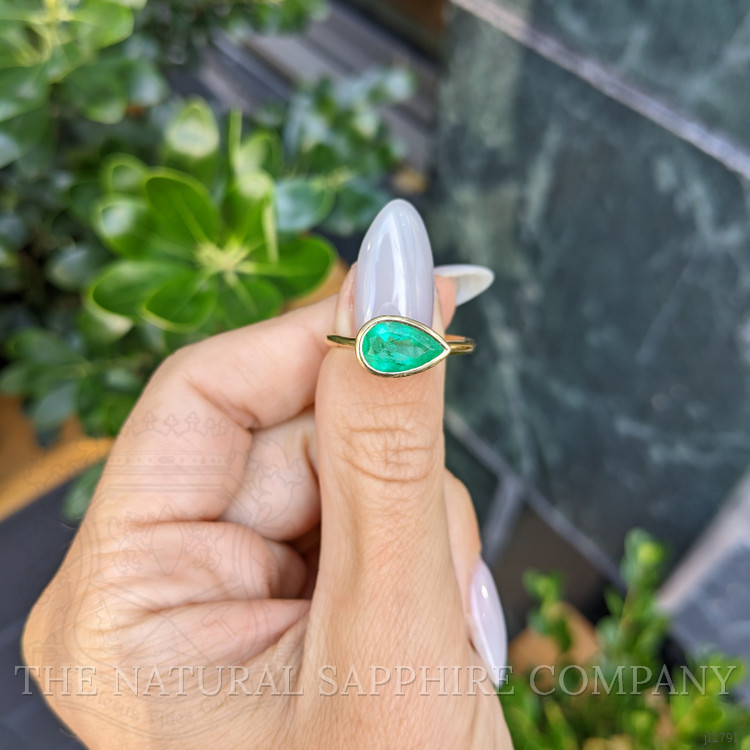 1.65 Ct. Emerald Bezel Ring, 18K Yellow Gold