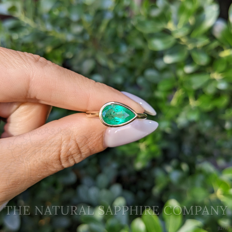 1.65 Ct. Emerald Bezel Ring, 18K Yellow Gold
