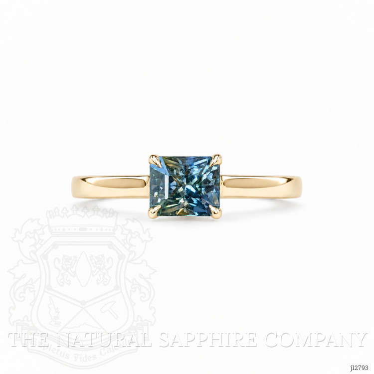0.90 Ct. Bi Color / Parti Sapphire Solitaire Ring, 14K Yellow Gold