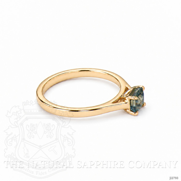 0.90 Ct. Bi Color / Parti Sapphire Solitaire Ring, 14K Yellow Gold