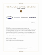 8.23&nbsp;Ct.Tw.Total Carat Weight Blue Sapphire and Natural Diamond Tennis/Line Bracelet, 14K White Gold Appraisal