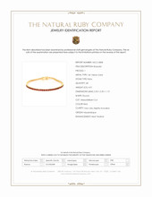 4.01 Ct.Tw.Total Carat Weight Ruby Tennis/Line Bracelet, 14K Yellow Gold Scan Report