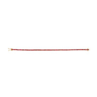 4.01 Ct.Tw.Total Carat Weight Ruby Tennis/Line Bracelet, 14K Yellow Gold Image