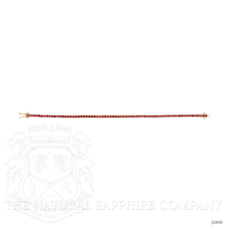 4.01 Ct.Tw. Ruby Tennis/Line Bracelet, 14K Yellow Gold