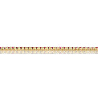 4.01 Ct.Tw.Total Carat Weight Ruby Tennis/Line Bracelet, 14K Yellow Gold Image