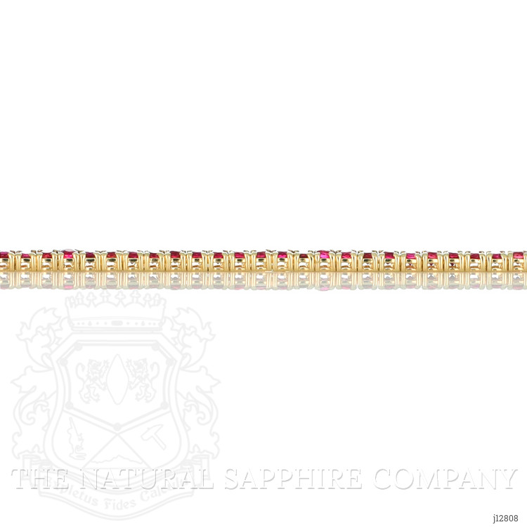 4.01 Ct.Tw. Ruby Tennis/Line Bracelet, 14K Yellow Gold