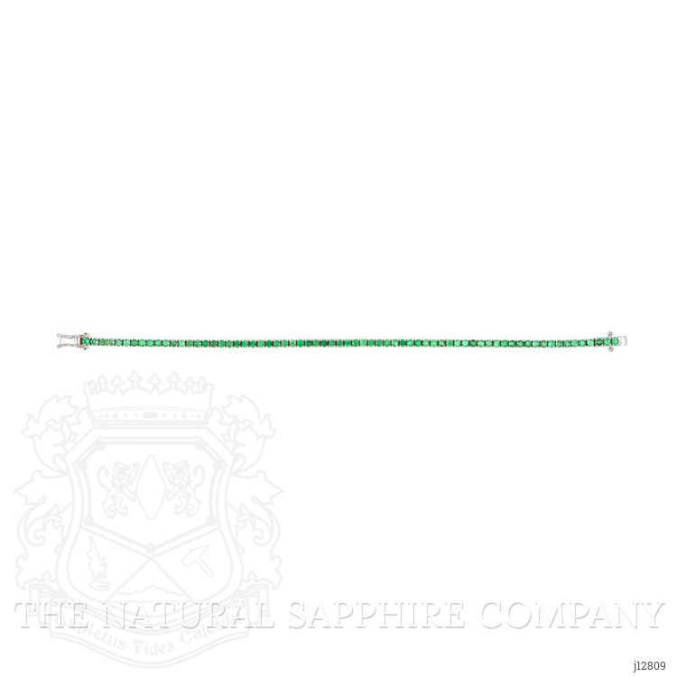 3.50 Ct.Tw. Emerald Tennis/Line Bracelet, 14K White Gold
