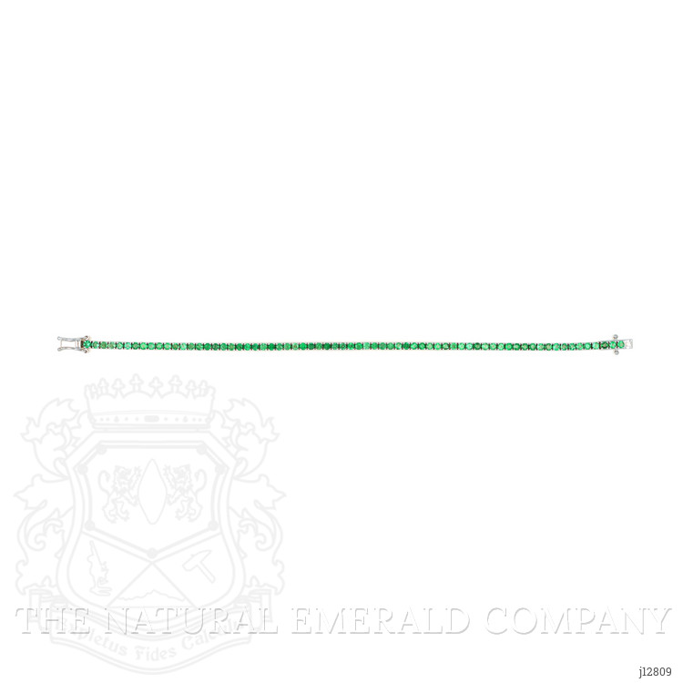 3.50 Ct.Tw. Emerald Tennis/Line Bracelet, 14K White Gold
