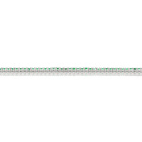 3.50&nbsp;Ct.Tw.Total Carat Weight Emerald Tennis/Line Bracelet, 14K White Gold Image
