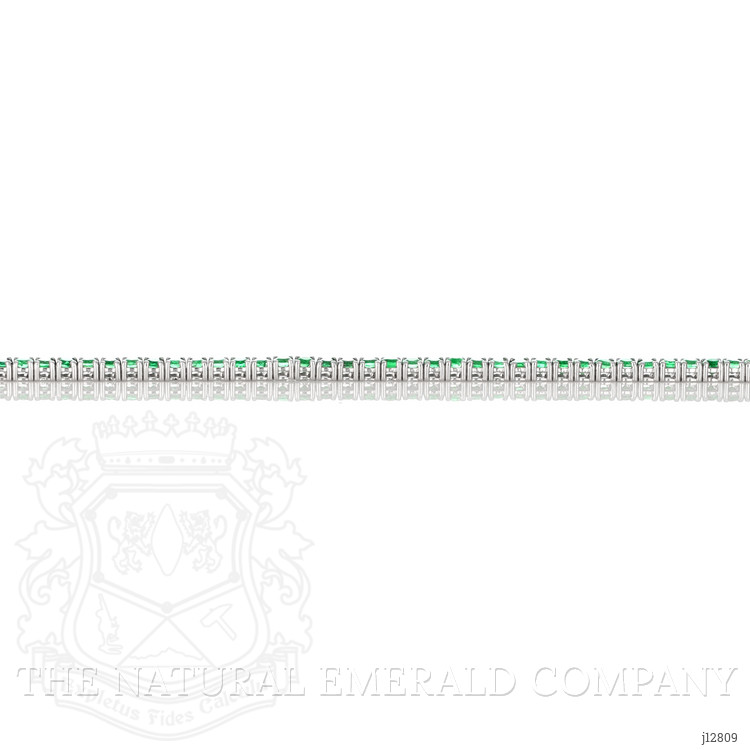 3.50 Ct.Tw. Emerald Tennis/Line Bracelet, 14K White Gold