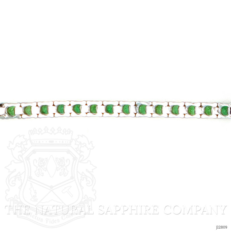 3.50 Ct.Tw. Emerald Tennis/Line Bracelet, 14K White Gold
