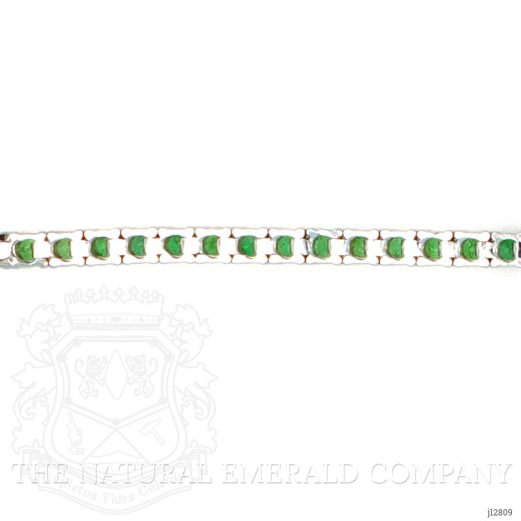 3.50 Ct.Tw. Emerald Tennis/Line Bracelet, 14K White Gold
