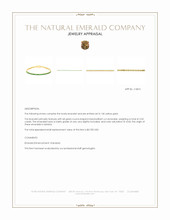 3.50 Ct.Tw.Total Carat Weight Emerald Tennis/Line Bracelet, 14K Yellow Gold Appraisal