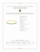 3.50&nbsp;Ct.Tw.Total Carat Weight Emerald Tennis/Line Bracelet, 14K Yellow Gold Scan Report