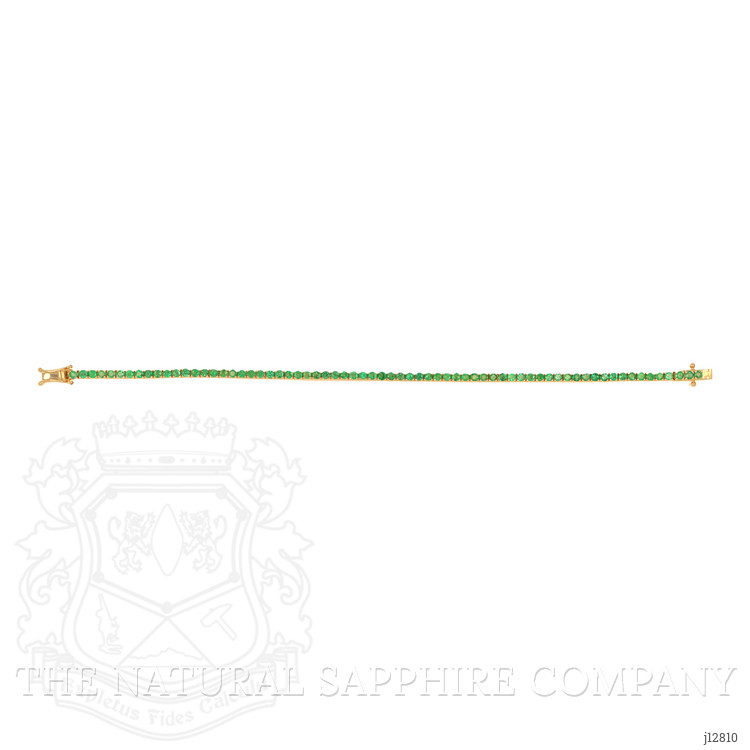 3.50 Ct.Tw. Emerald Tennis/Line Bracelet, 14K Yellow Gold
