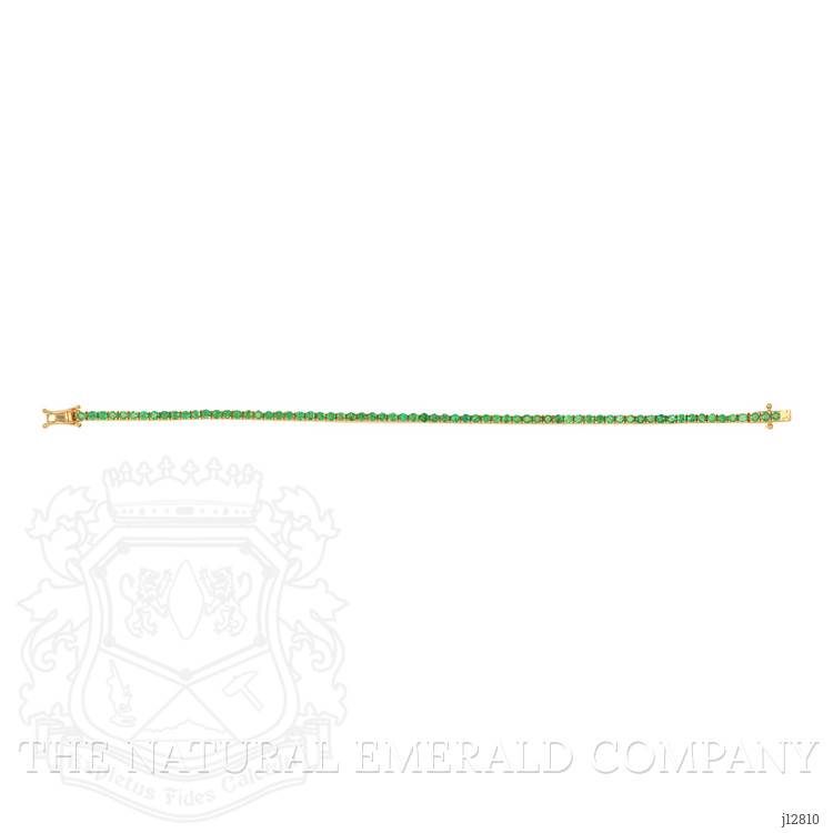 3.50 Ct.Tw. Emerald Tennis/Line Bracelet, 14K Yellow Gold