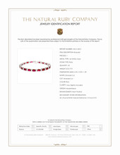 9.01&nbsp;Ct.Tw.Total Carat Weight Ruby and Natural Diamond Accent Stones Bracelet, 14K White Gold Scan Report