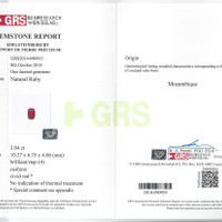 3.04 Ct. Ruby and Natural Diamond Pave Ring, Platinum & 18K Yellow Scan Report