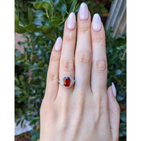 3.04 Ct. Ruby and Natural Diamond Pave Ring, Platinum & 18K Yellow Life Style