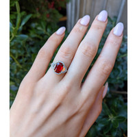 3.04 Ct. Ruby and Natural Diamond Pave Ring, Platinum & 18K Yellow Life Style