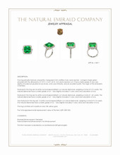 8.46 Ct. Emerald and Natural Diamond Pave Ring, Platinum & 18K Yellow Appraisal