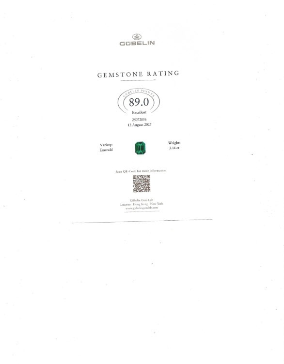 3.14 Ct. Emerald and Natural Diamond Halo Ring, Platinum & 18K Yellow