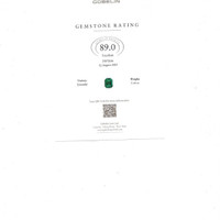 3.14 Ct. Emerald and Natural Diamond Halo Ring, Platinum & 18K Yellow Scan Report