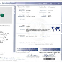3.34 Ct. Emerald and Natural Diamond Pave Ring, Platinum 950 Scan Report