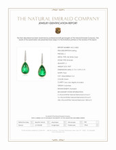 18.87 Ct.Tw.Total Carat Weight Emerald and Natural Diamond Pave Earrings, 18K White Gold Scan Report
