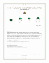 2.45 Ct. Emerald and Natural Diamond Accent Stones Ring, Platinum 950 Appraisal