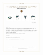 1.91&nbsp;Ct.Tw.Total Carat Weight Natural Diamond, Blue Sapphire and Emerald Pave Ring, Platinum 950 Appraisal