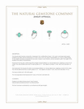 2.29 Ct. Bluish Green Paraiba Tourmaline and Natural Diamond Pave Ring, 18K White Gold Appraisal