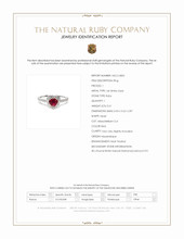 0.61 Ct. Ruby and Natural Diamond Pave Ring, 14K White Gold Scan Report
