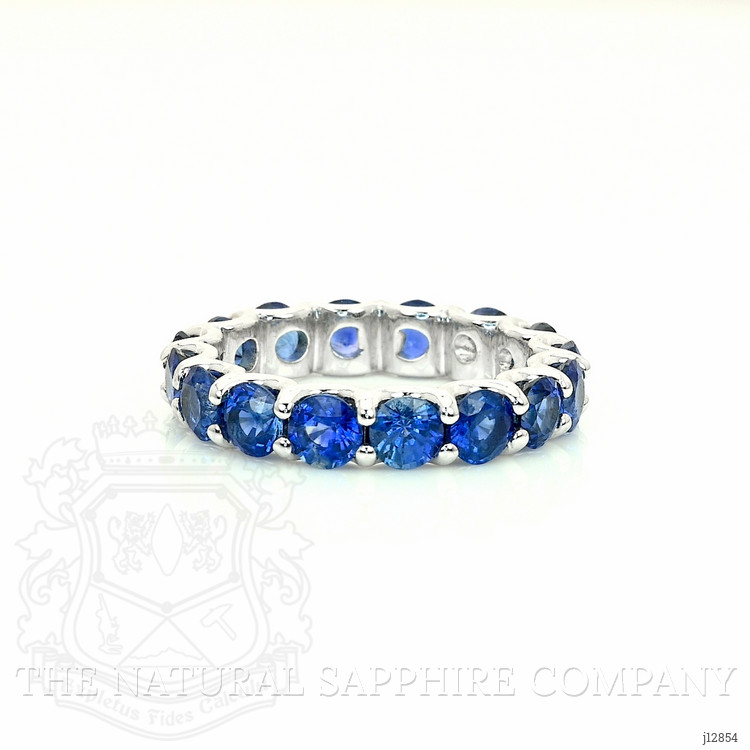 4.92 Ct. Blue Sapphire Accent Stones Ring, 14K White Gold