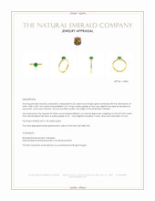 0.26 Ct. Emerald and Natural Diamond Pave Ring, 14K Yellow Gold Appraisal