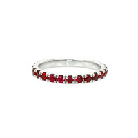 1.16 Ct. Ruby Accent Stones Ring, 14K White Gold Video
