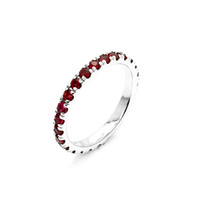 1.16 Ct. Ruby Accent Stones Ring, 14K White Gold Image