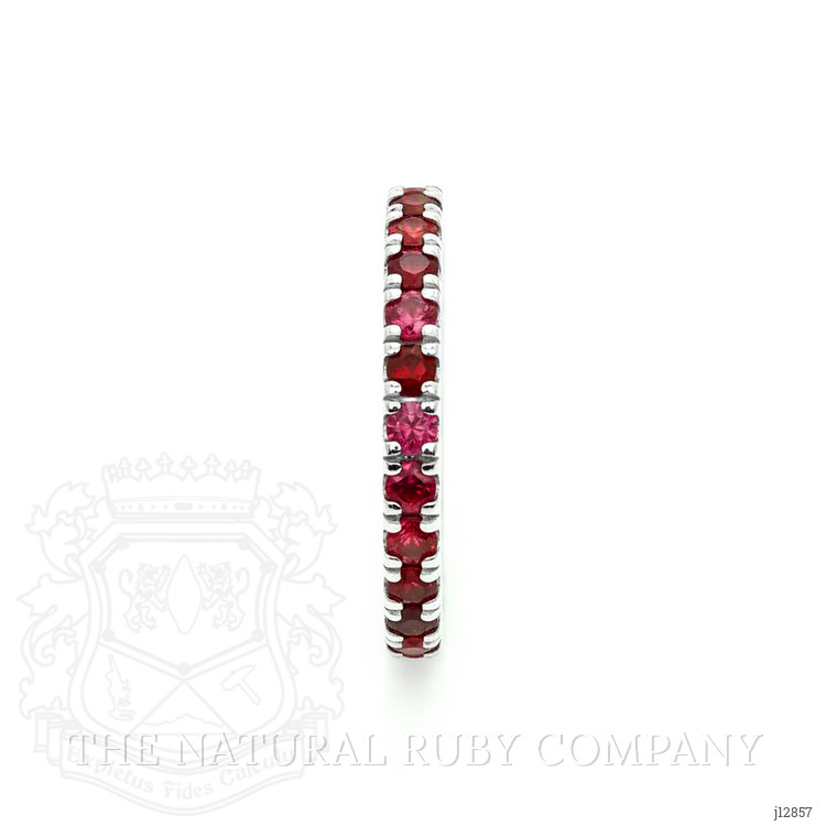 1.16 Ct. Ruby Accent Stones Ring, 14K White Gold