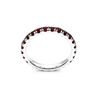 1.16 Ct. Ruby Accent Stones Ring, 14K White Gold Image