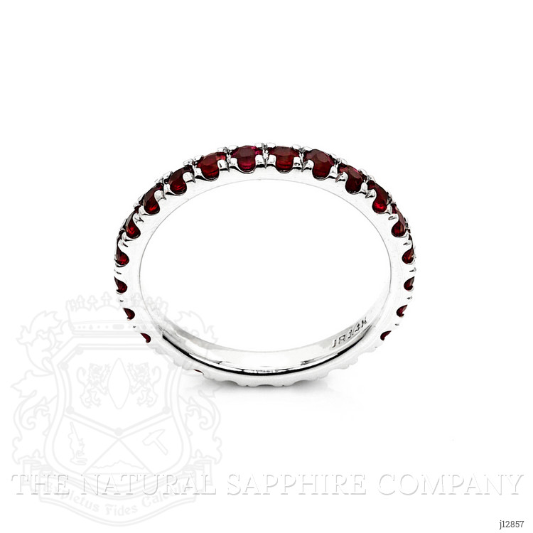 1.16 Ct. Ruby Accent Stones Ring, 14K White Gold