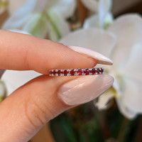 1.16 Ct. Ruby Accent Stones Ring, 14K White Gold Life Style