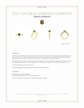 0.32 Ct. Emerald and Natural Diamond Pave Ring, 14K Yellow Gold Appraisal
