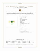 0.32 Ct. Emerald and Natural Diamond Pave Ring, 14K Yellow Gold Scan Report