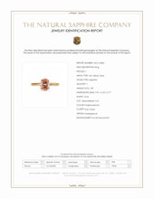 1.28 Ct. Padparadscha Sapphire Solitaire Ring, 14K Yellow Gold Scan Report