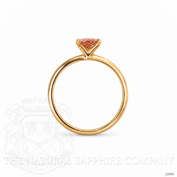 1.28 Ct. Padparadscha Sapphire Solitaire Ring, 14K Yellow Gold