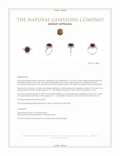 2.37 Ct. Red Spinel and Natural Diamond Pave Ring, Platinum 900 Appraisal