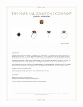 3.29 Ct. Red Spinel and Natural Diamond Pave Ring, Platinum 900 Appraisal