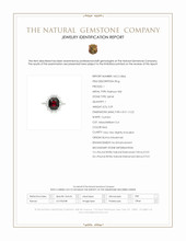 3.29 Ct. Red Spinel and Natural Diamond Pave Ring, Platinum 900 Scan Report