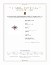 0.41 Ct. Ruby and Natural Diamond Halo Ring, Platinum 900 Scan Report