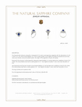 0.74 Ct. Blue Sapphire and Natural Diamond Pave Ring, Platinum 900 Appraisal
